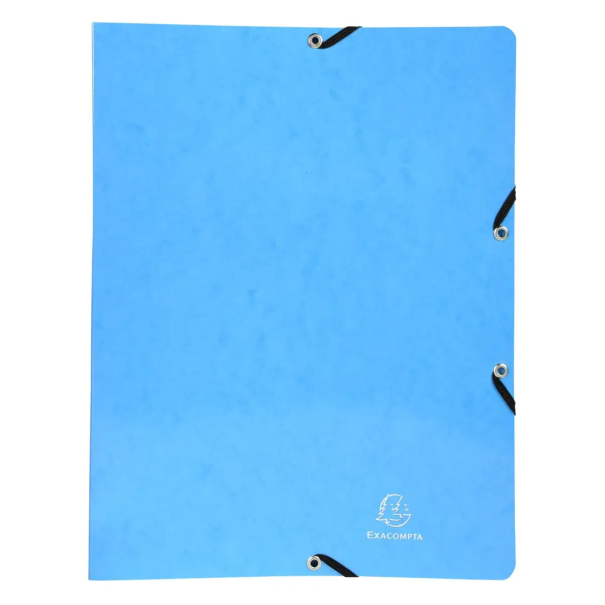 Classeur &agrave; &eacute;lastiques 2 anneaux 15mm Iderama - A4 - Bleu clair - EXACOMPTA 