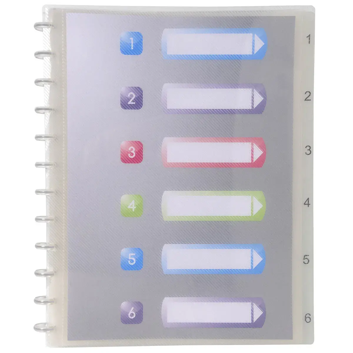 Prot&egrave;ge-documents amovibles &agrave; anneaux polypropyl&egrave;ne Crystal 60 vues - A4 - Cristal - Exacompta 