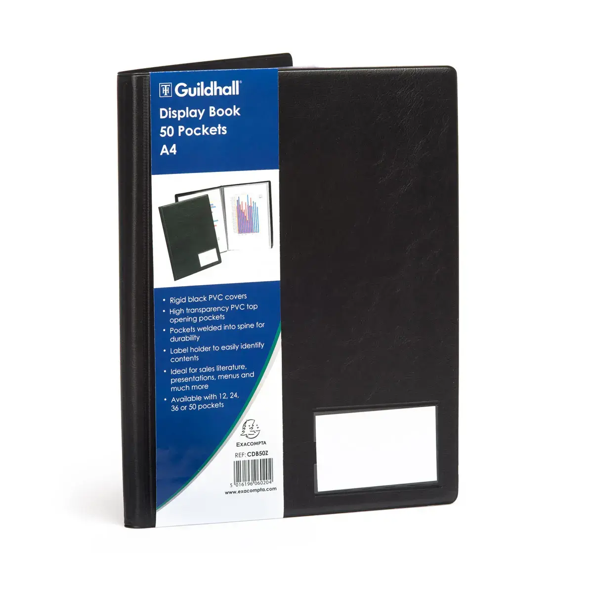 Protège-documents premium PVC Goldline® 100 vues - A4 - Noir - EXACOMPTA