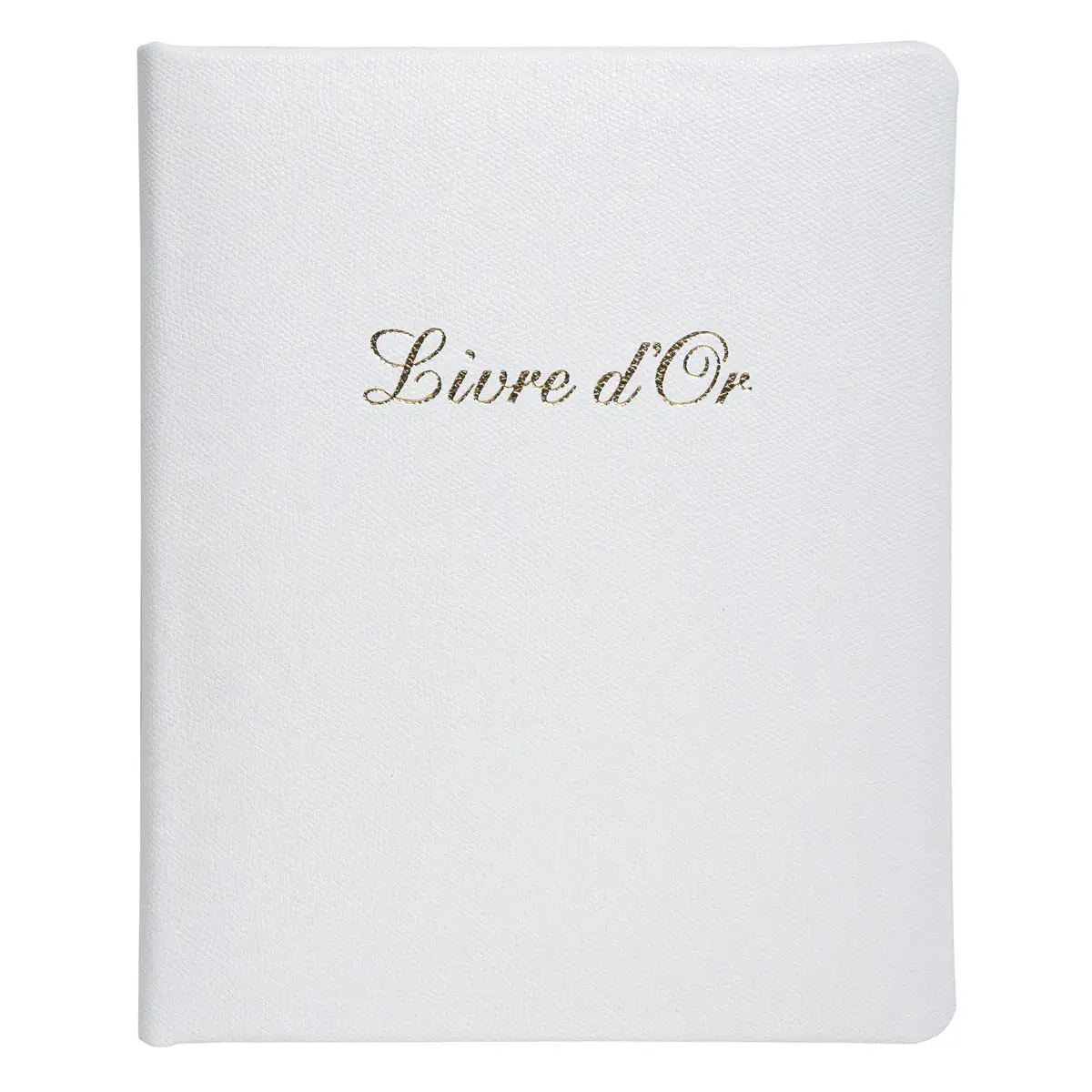 Livre d'or Cuir Alpille 140 pages ivoire - 26x22cm vertical - Blanc - EXACOMPTA 