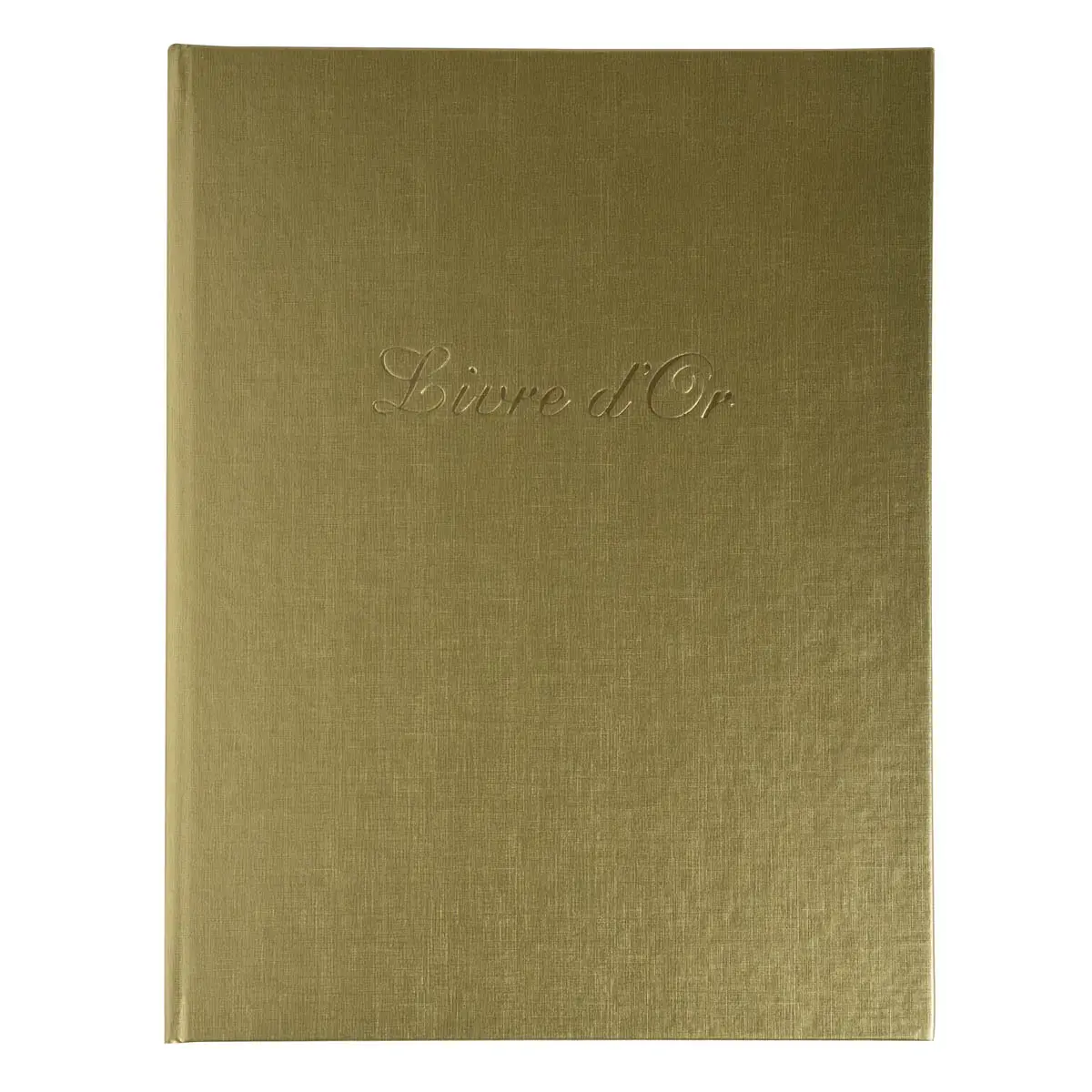Livre d'or Balacron avec titre 100 pages blanches - 27x22 cm vertical - Or - EXACOMPTA