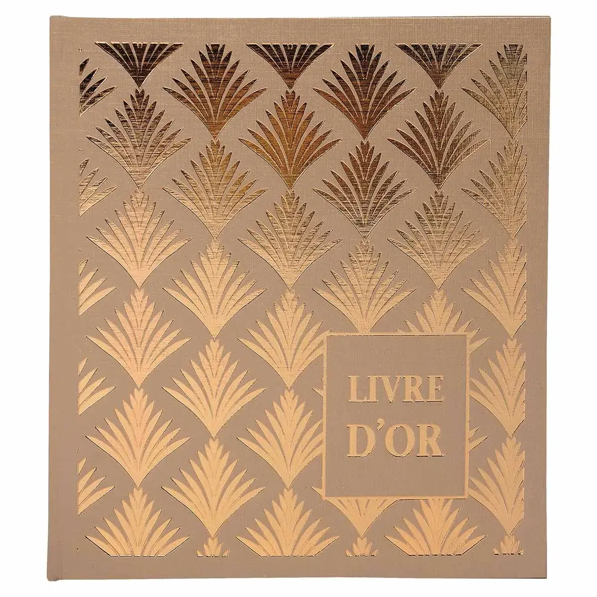 Livre d'or 140 pages tranche or - Format 21x19cm - PALMYRE - Nude palmier - EXACOMPTA