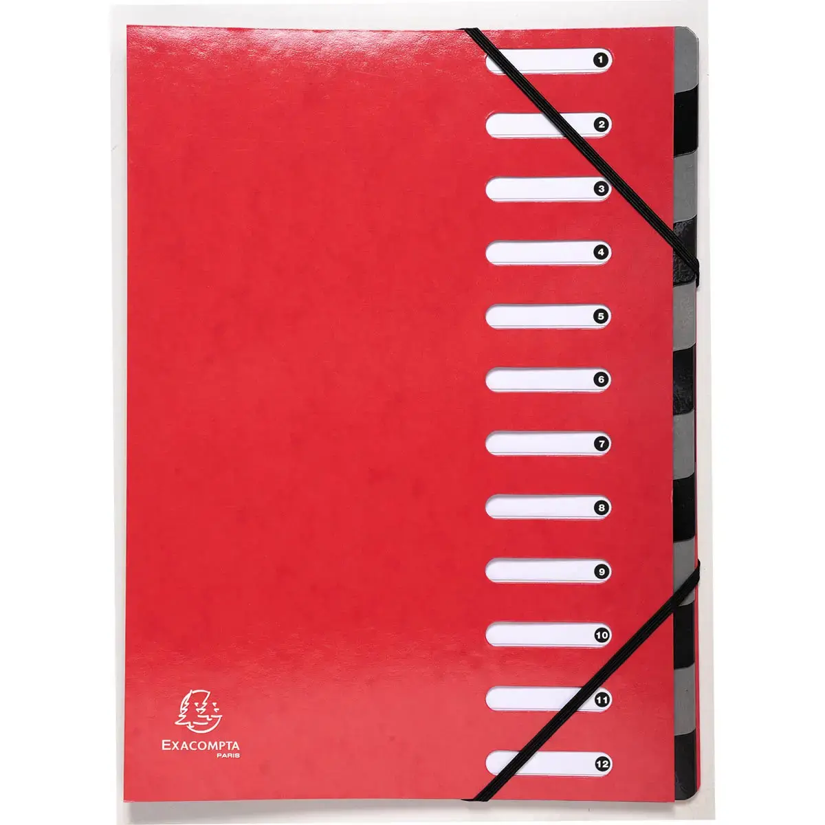Trieur Harmonika Iderama 12 compartiments - Rouge - EXACOMPTA