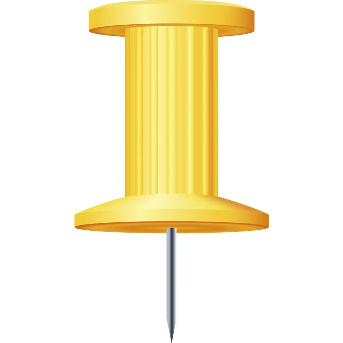 Boîte de 25 épingles Push Pins - Hauteur de pointe 7mm - 10mm de diamètre - Jaune - EXACOMPTA