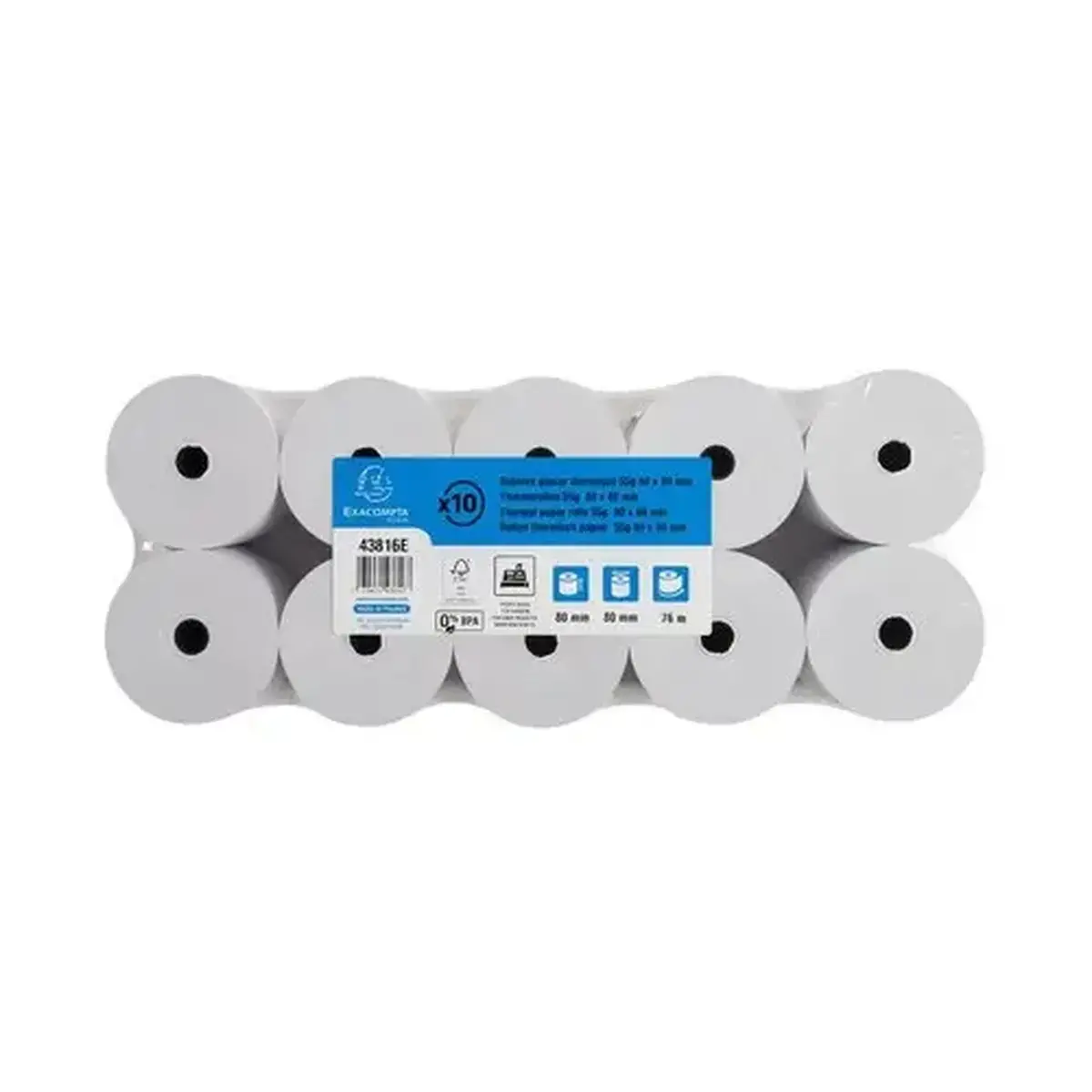 Bobine TPE - 1 pli thermique - 80x72mm - EXACOMPTA 