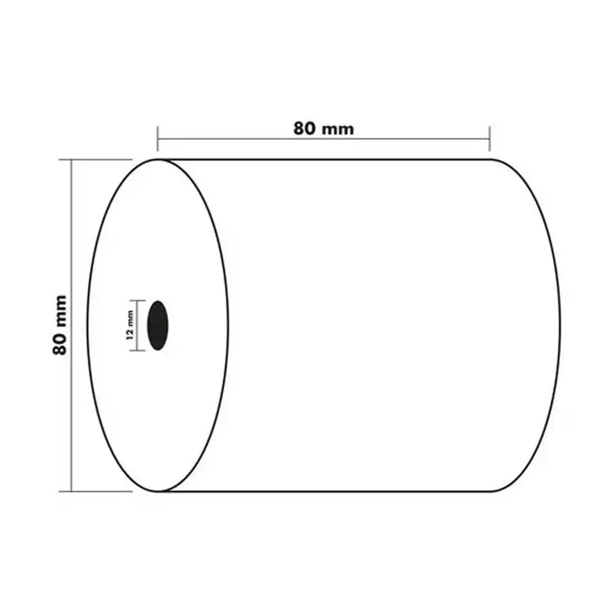 Bobine TPE - 1 pli thermique - 80x72mm - EXACOMPTA 