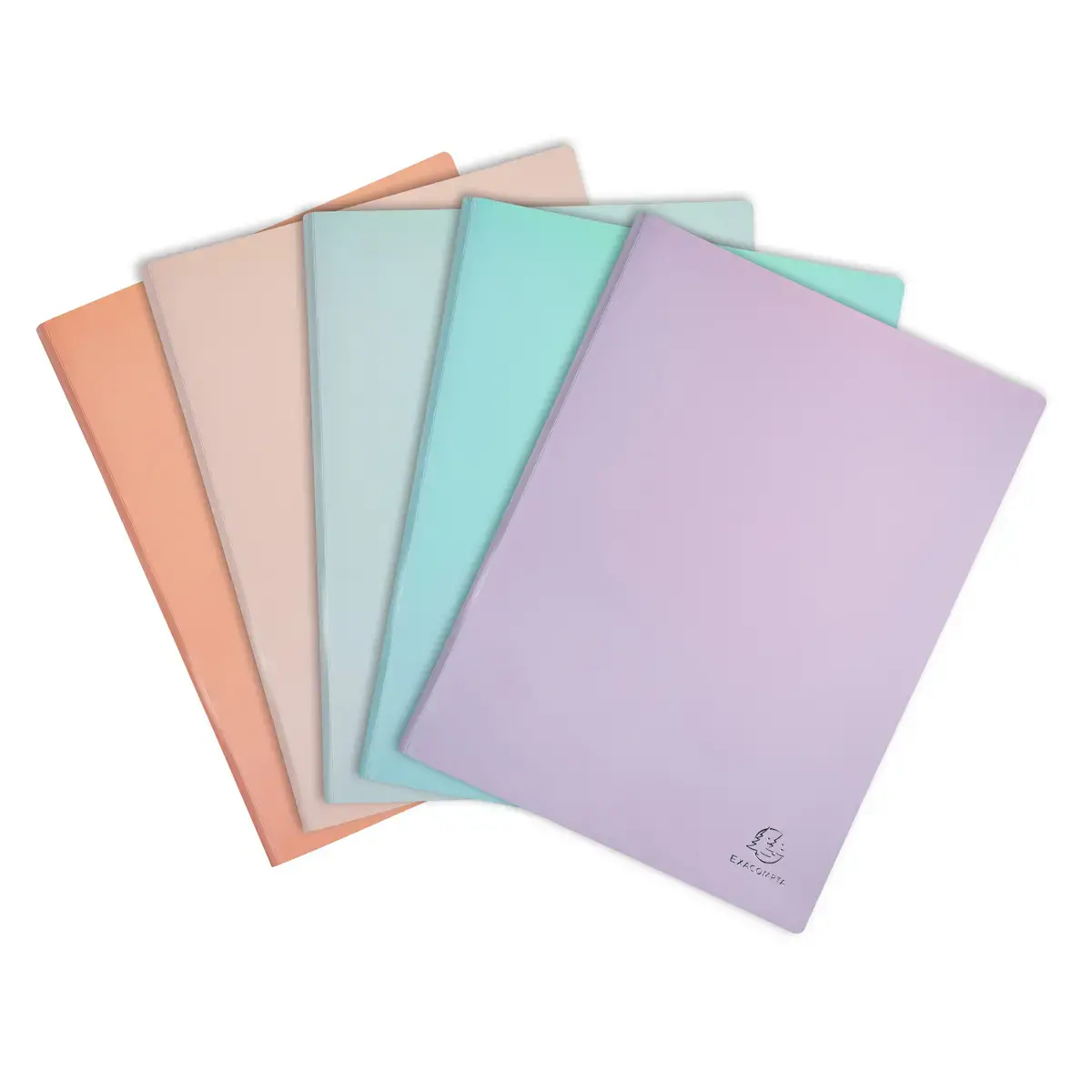 Porte-vues &agrave; pochettes soud&eacute;es 120 vues en polypropyl&egrave;ne Aquarel - Couleurs assorties - Exacompta 