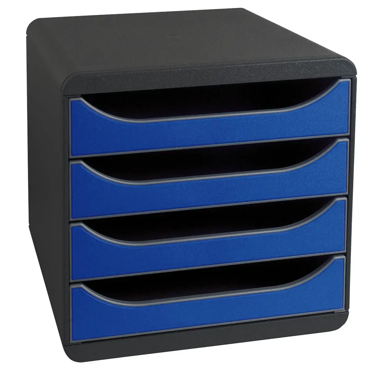 Caisson individuel - 4 tiroirs - Noir et bleu - EXACOMPTA
