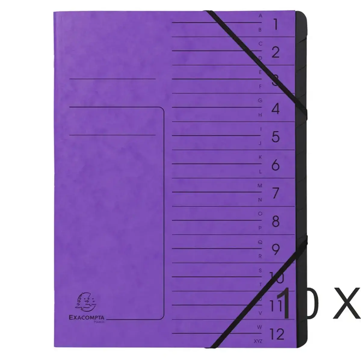 Trieur - 12 compartiments - Violet - EXACOMPTA