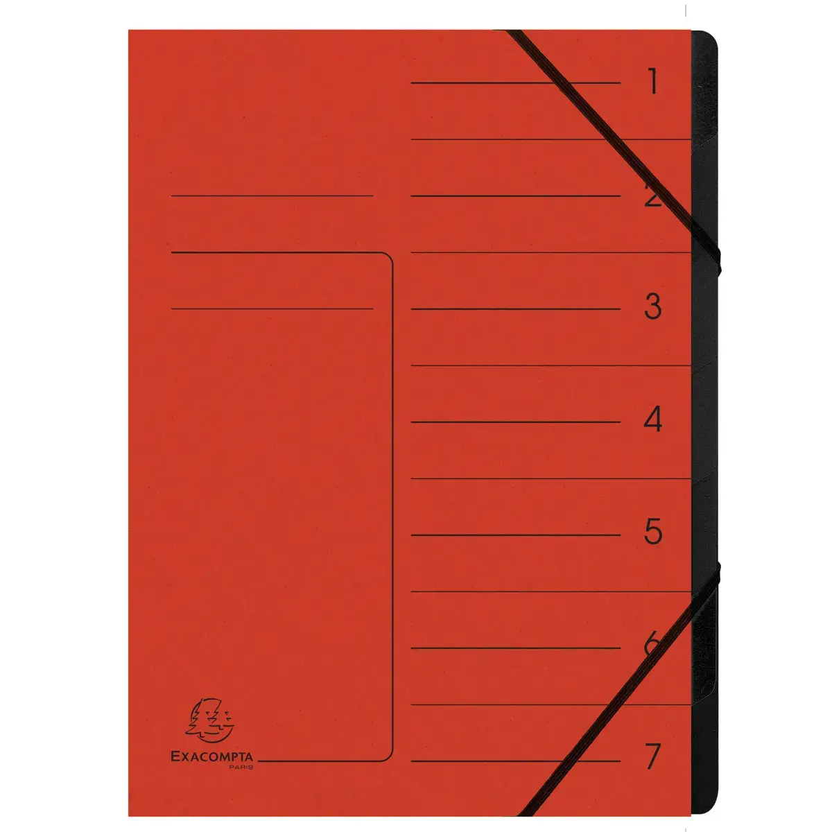 Trieur agrafe int. noir 7 comp. rouge