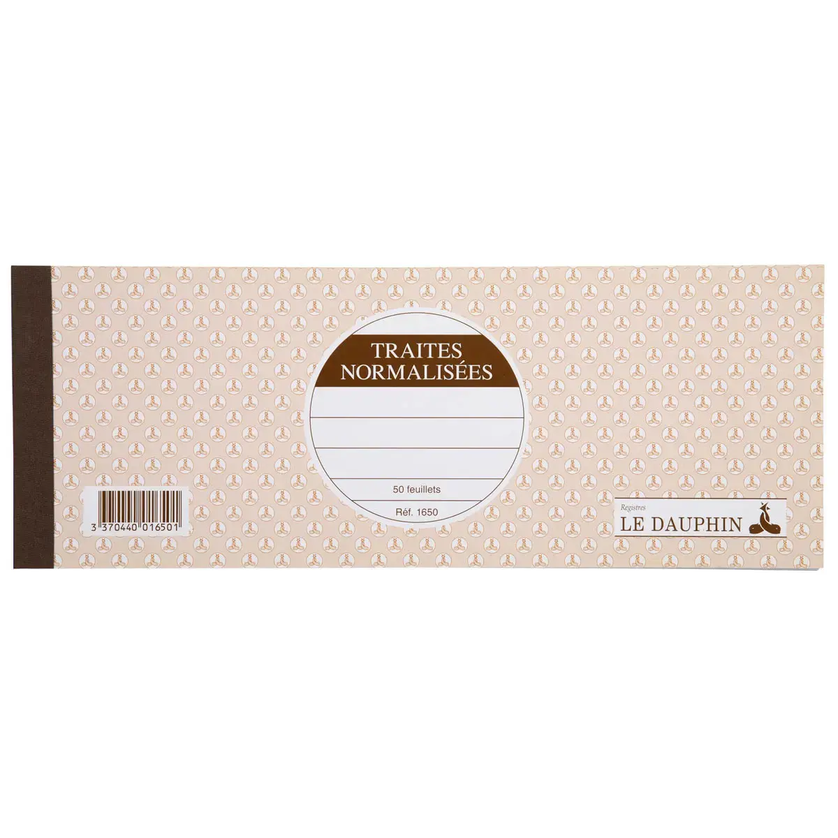 Carnet à souche Traites - 10,1 x 25 cm - 50 feuillets - Le Dauphin