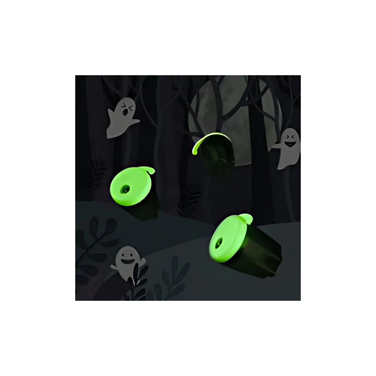 Kores Taille-crayons double 'Spooky', noir/blanc 