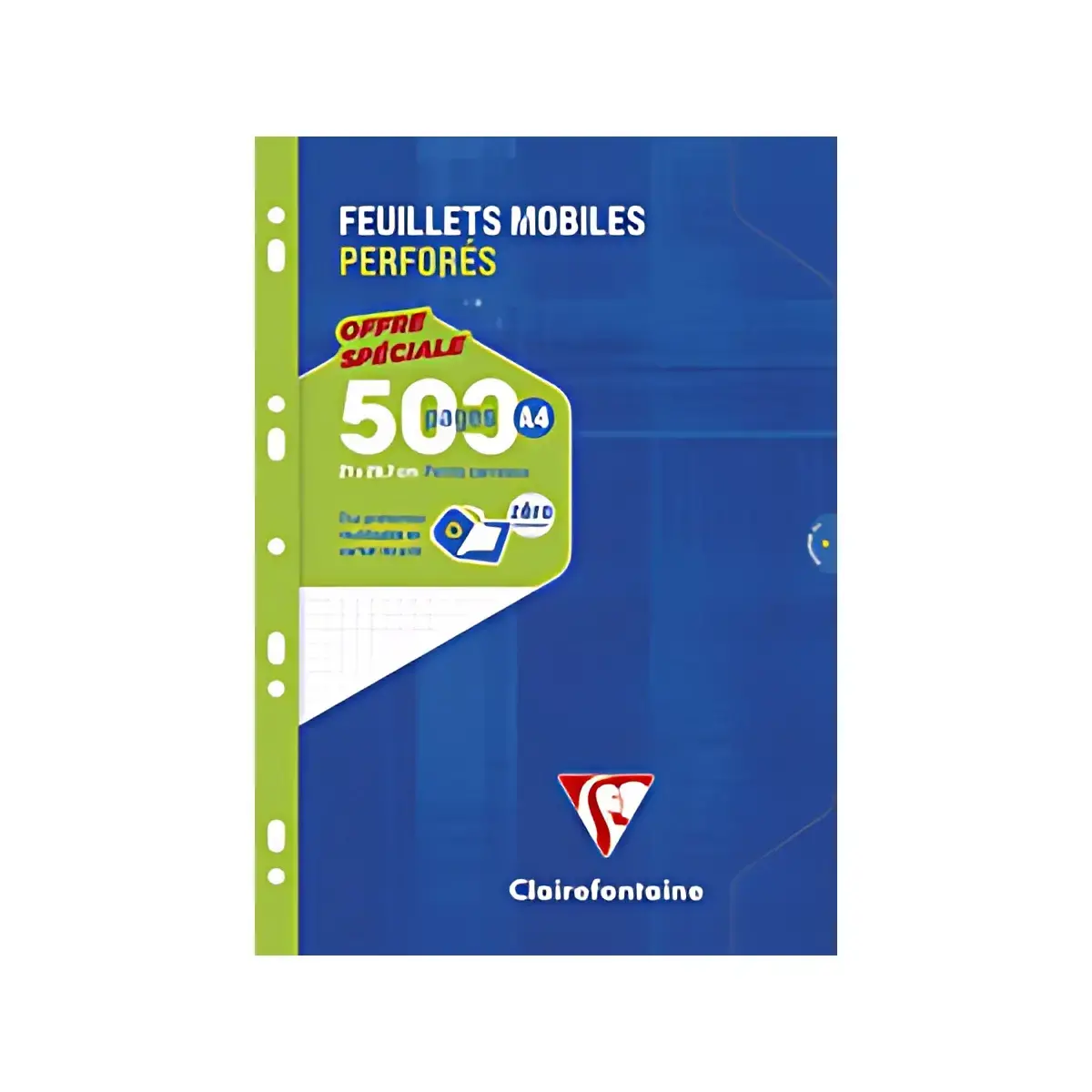 Clairefontaine Feuillets mobiles perfor&eacute;s, A4, quadrill&eacute; 5x5 