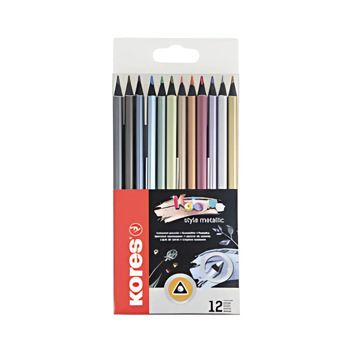 Kores Crayon de couleur 'Kolores Metallic Style', étui de 12
