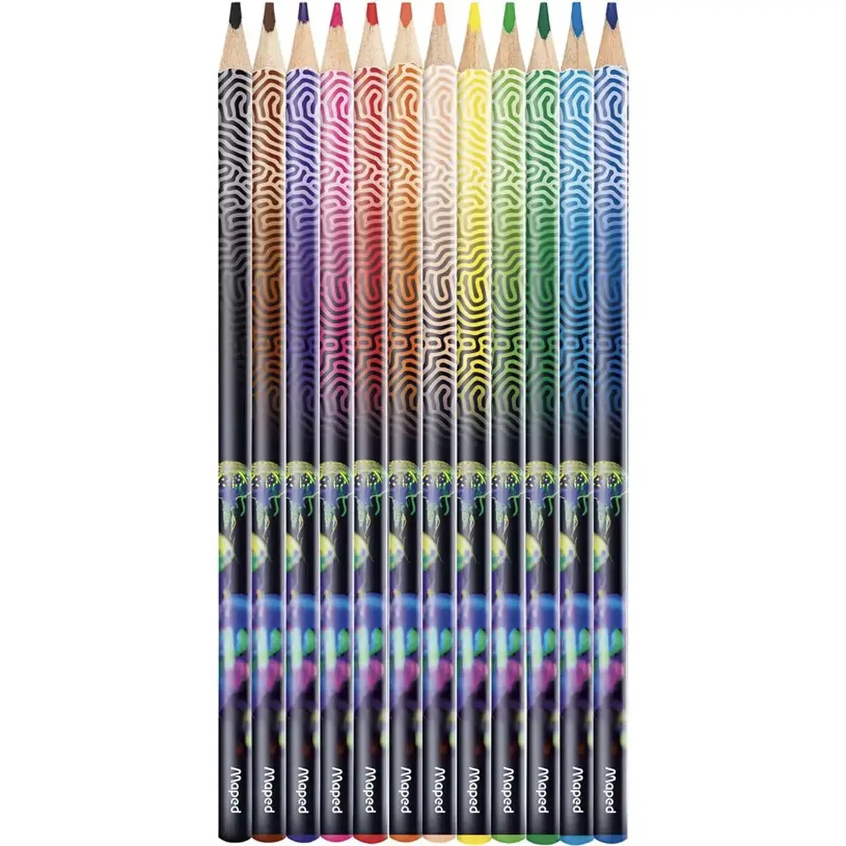 MAPED Crayon de couleur DEEPSEA PARADISE, étui carton de 12