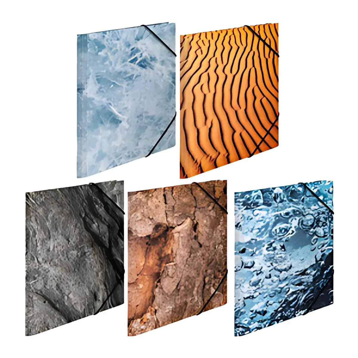 Assortiment de chemises &agrave; &eacute;lastiques Nature - A3 - Herma 
