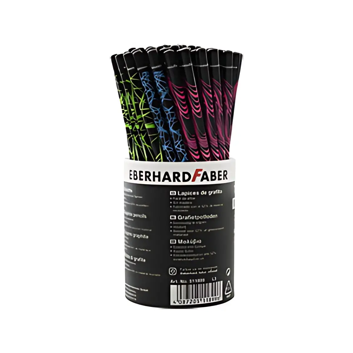 EBERHARD FABER Crayon de papier FLUO, HB, pot de 72