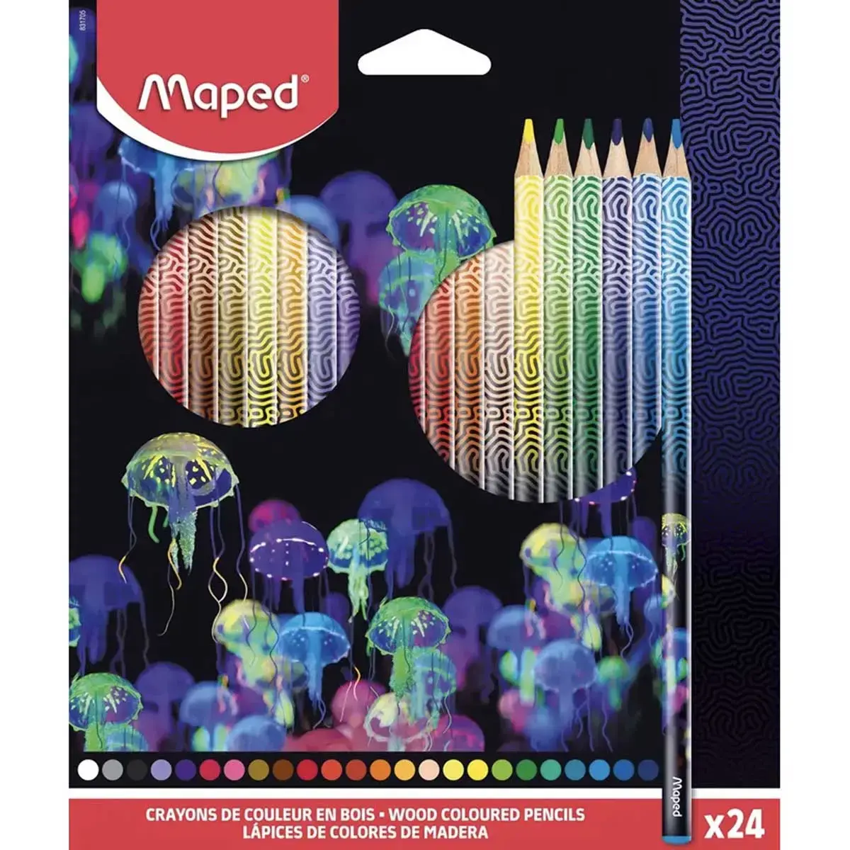 MAPED Crayon de couleur DEEPSEA PARADISE, étui carton de 24