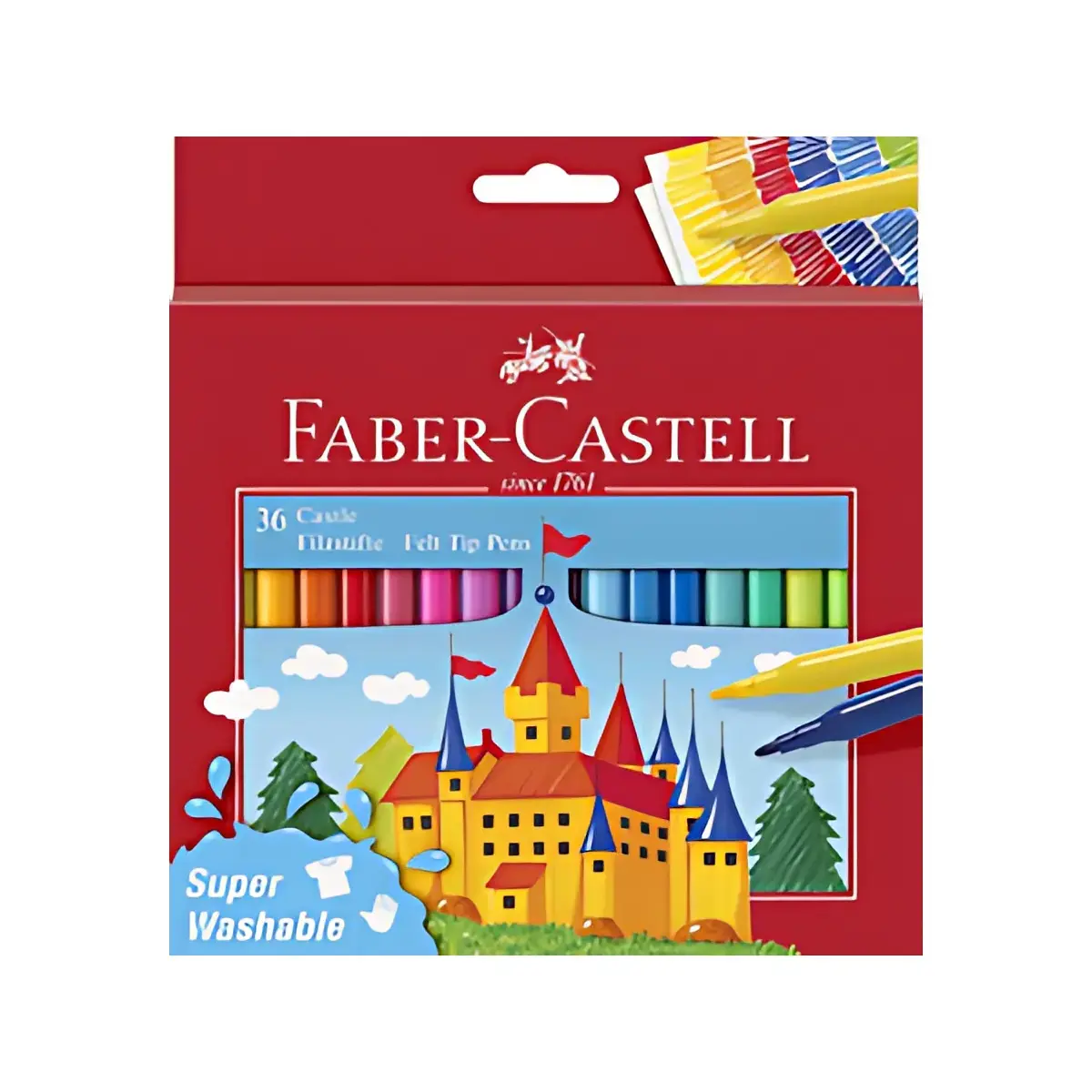 FABER-CASTELL Feutre CASTLE, &eacute;tui carton de 36 