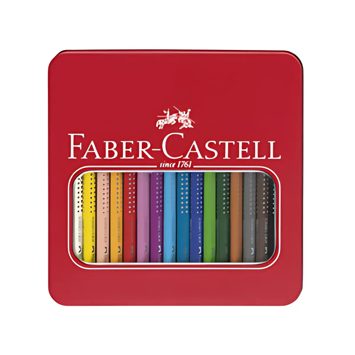 FABER-CASTELL Crayons de couleur Jumbo GRIP, étui en métal