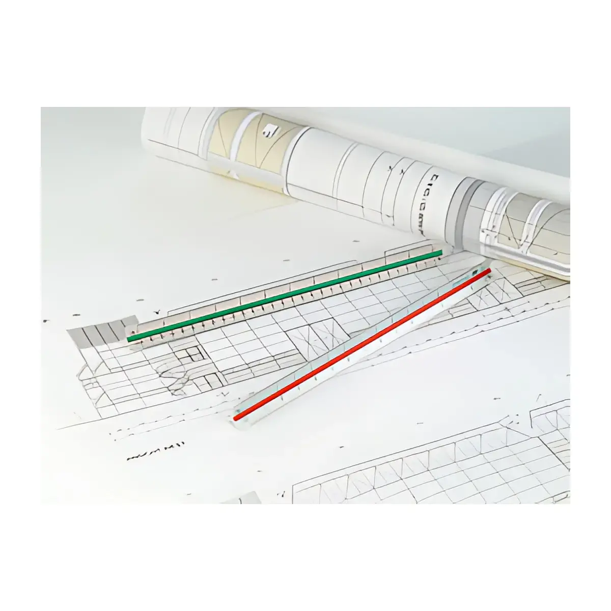 WEDO Echelle de réduction triangulaire Architecte, argent