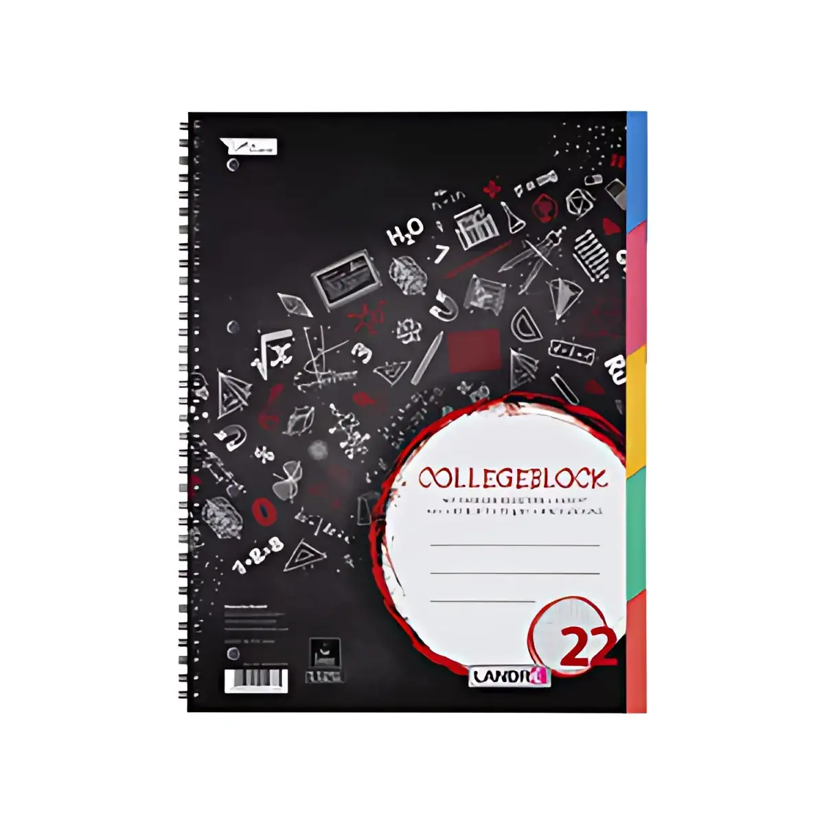 LANDR&Eacute; Cahier &agrave; spirale avec intercalaires 'COLLEGE', A4, 