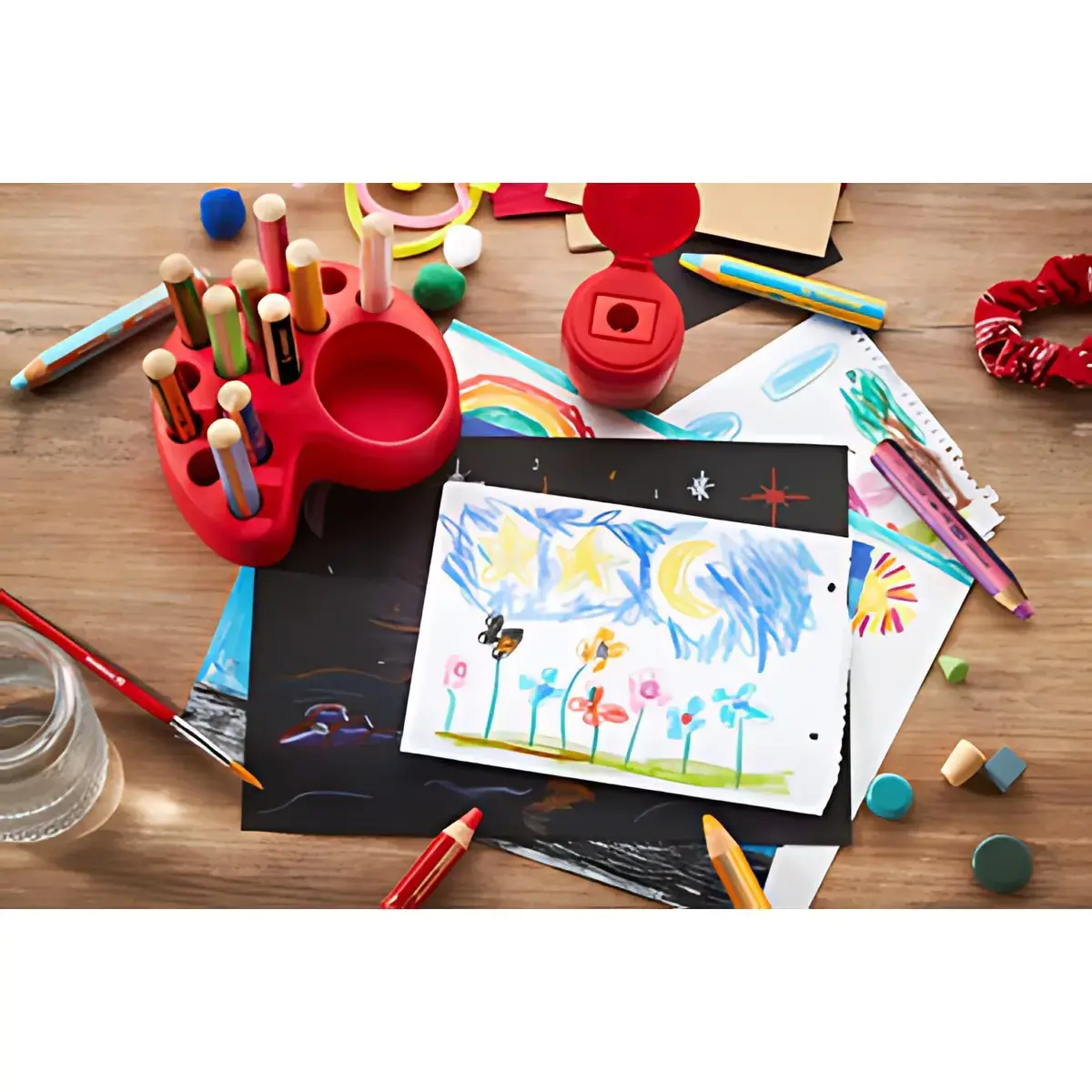 Crayon multi-talents woody 3en1 - set de table - Stabilo