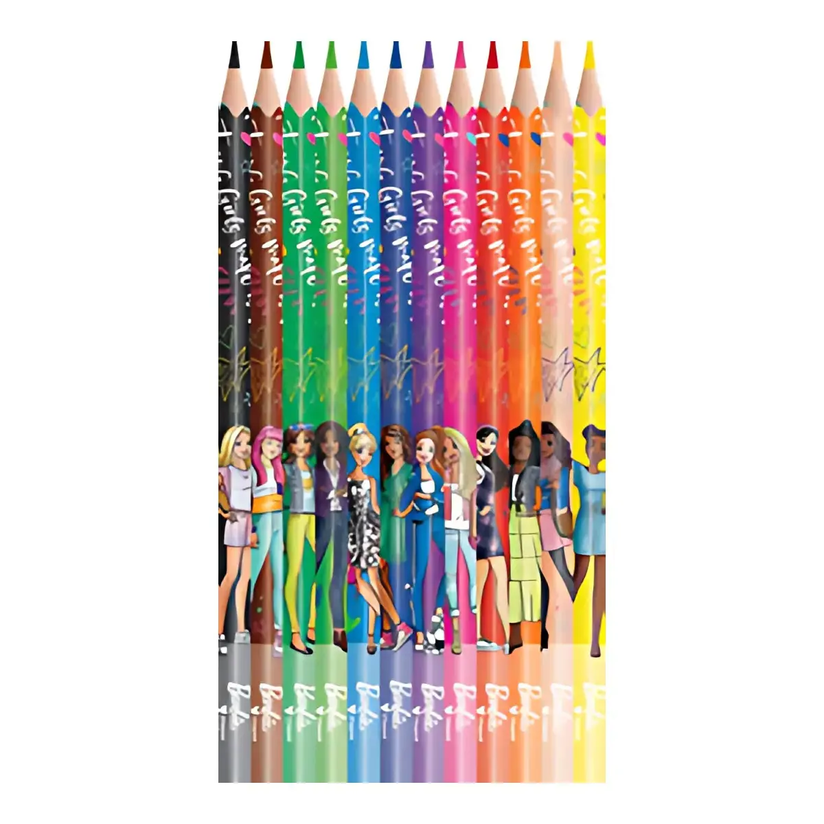 MAPED Crayon de couleur Barbie, étui en carton de 12