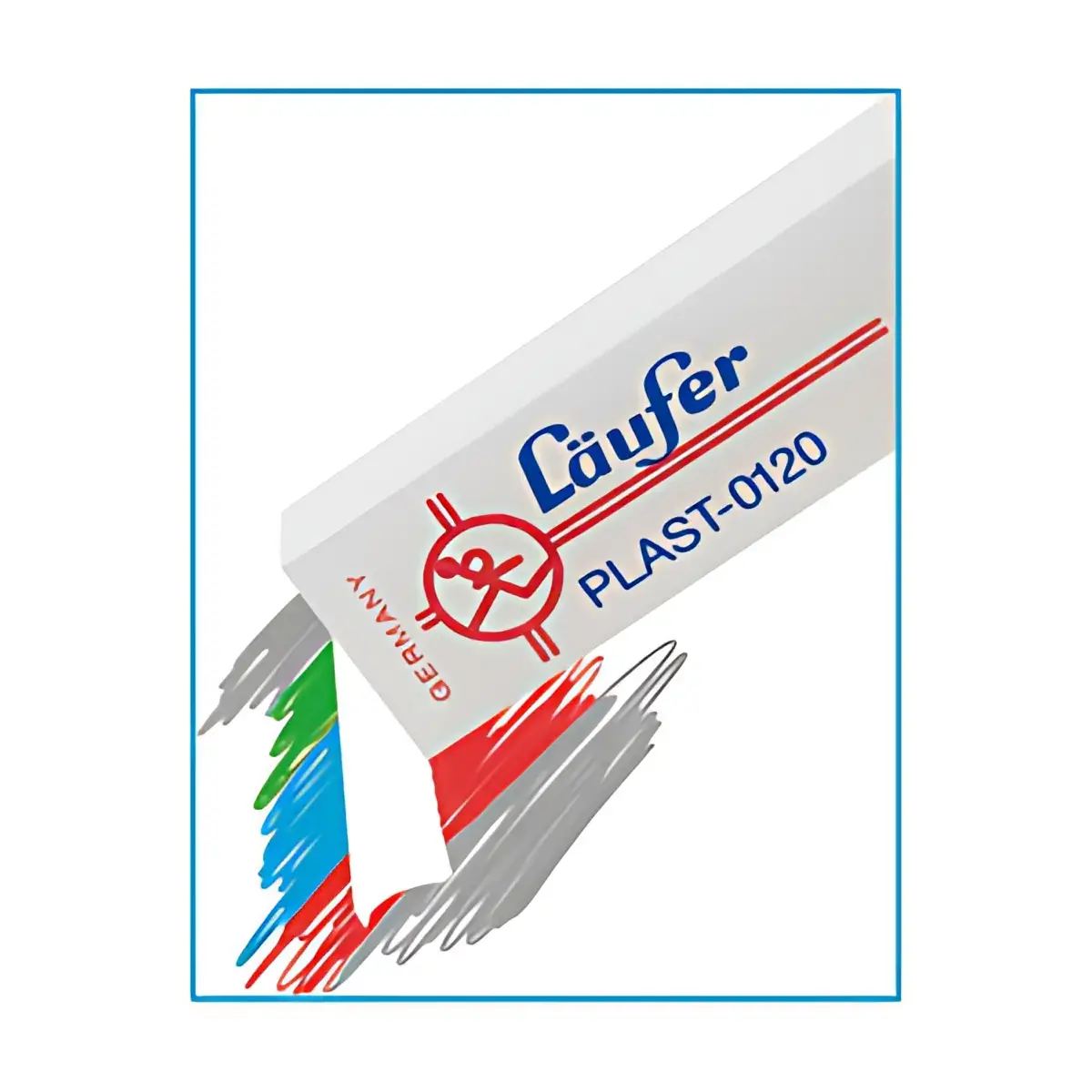 Läufer Gomme en plastique PLAST-0120, carte blister de 2