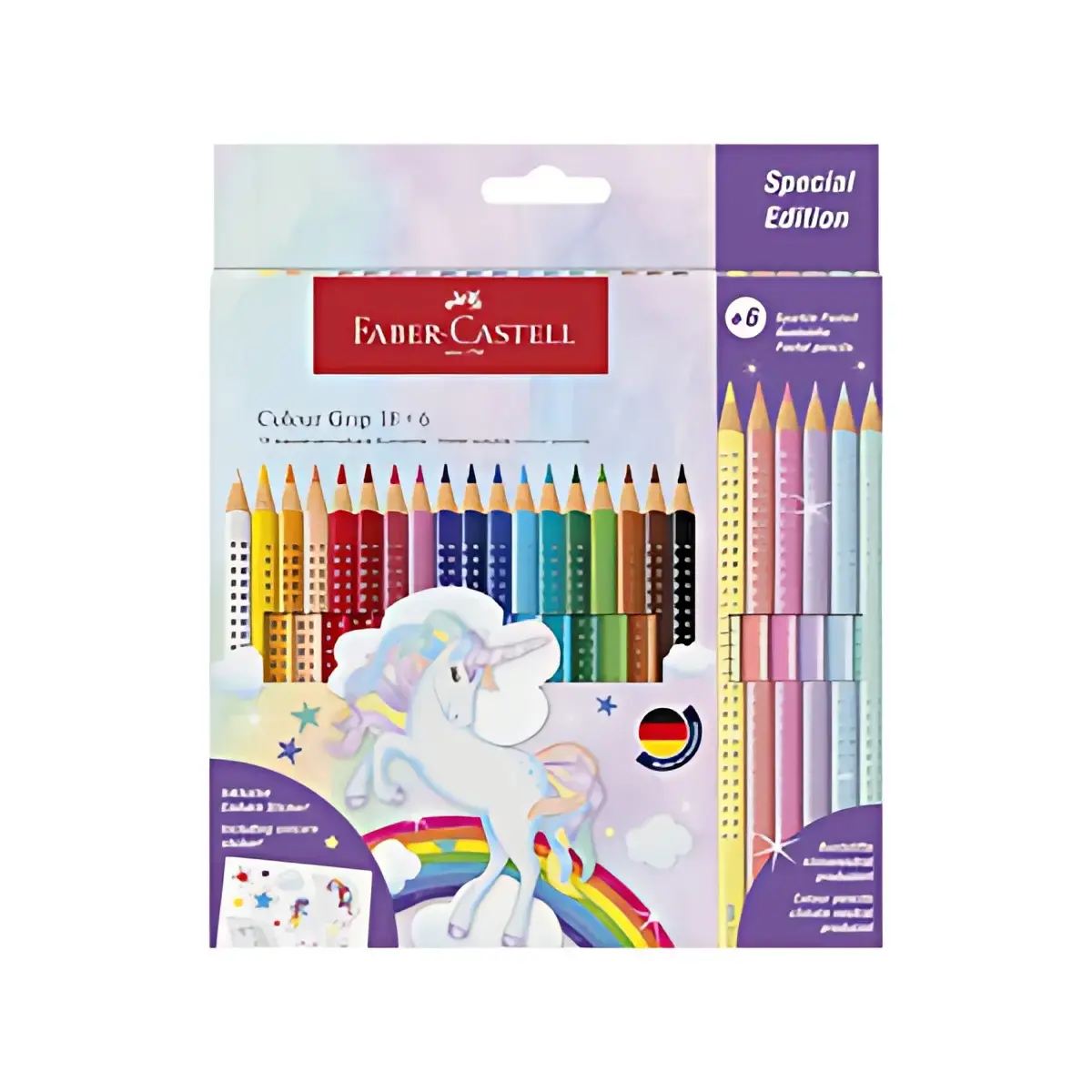 FABER-CASTELL Crayon de couleur triangulaire Colour GRIP