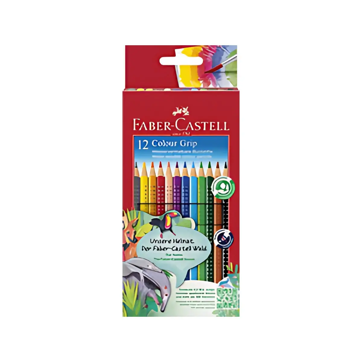 Crayons de couleur Colour GRIP - étui de 12 - Faber-Castell