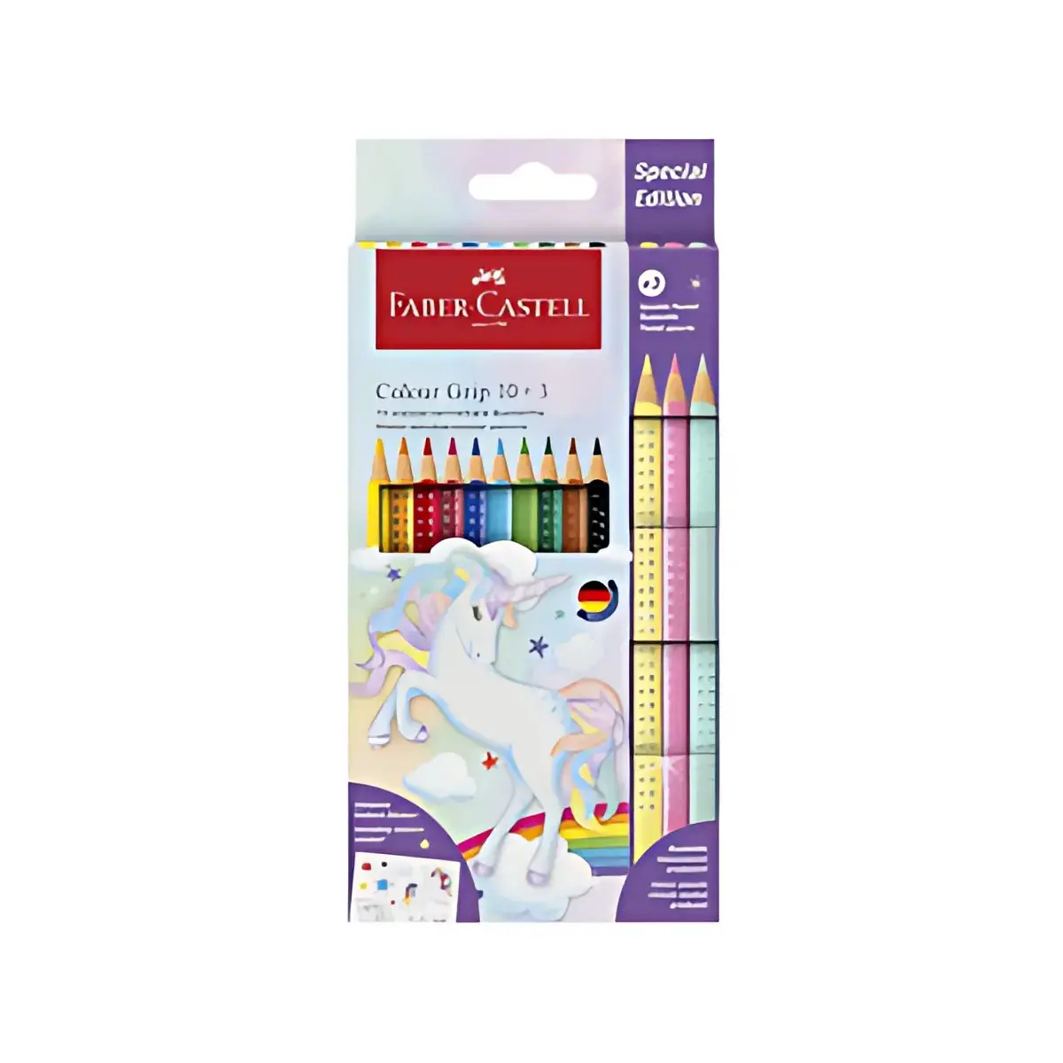 FABER-CASTELL Crayon de couleur triangulaire Colour, 10+3