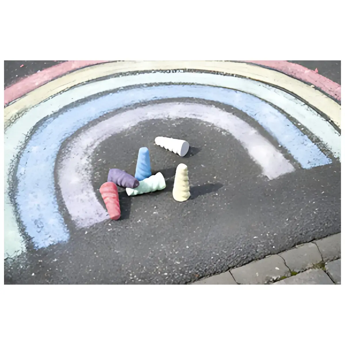 EBERHARD FABER Craie de trottoir corne de licorne, étui de 6