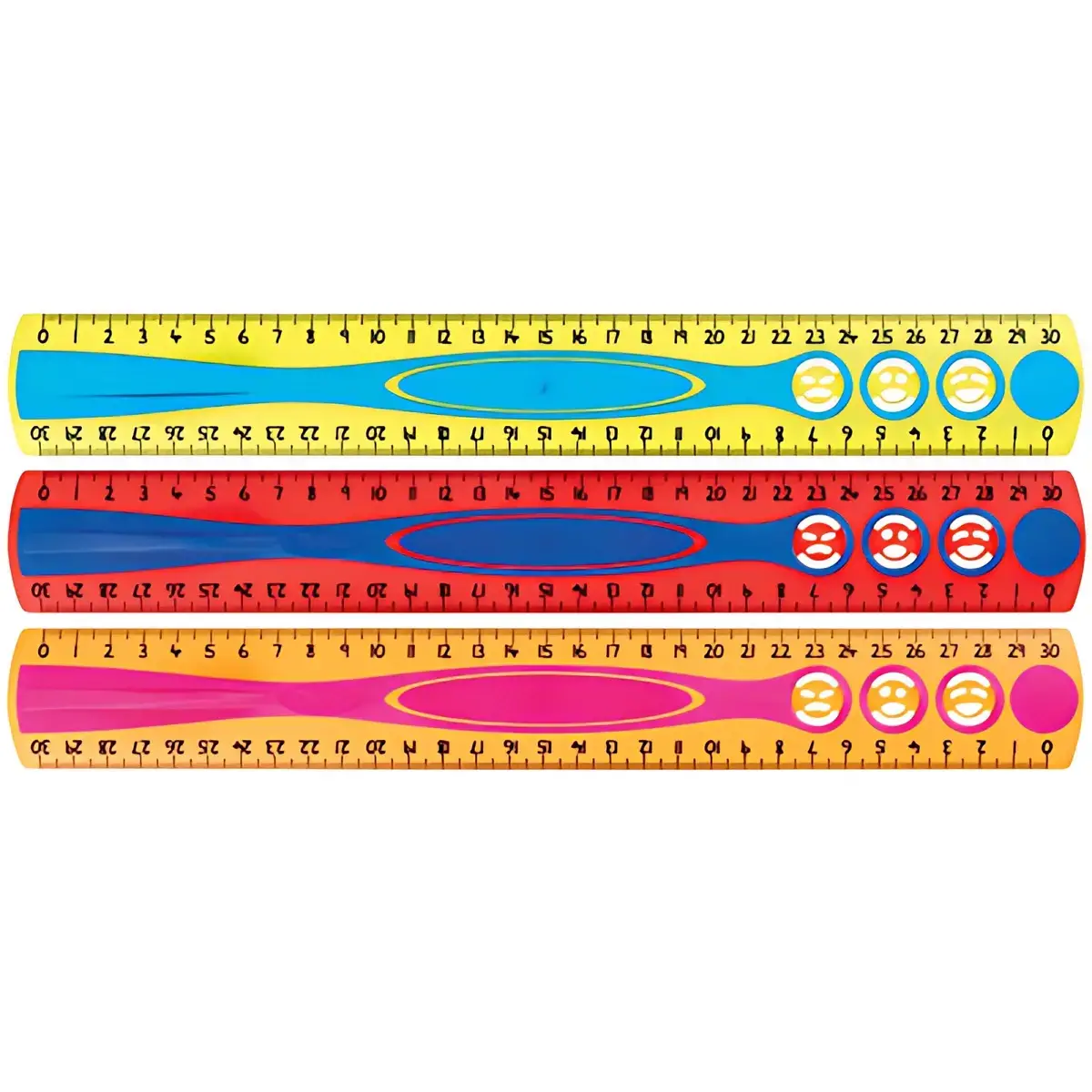MAPED R&egrave;gle plate Kidy Grip, 300 mm, en plastique 