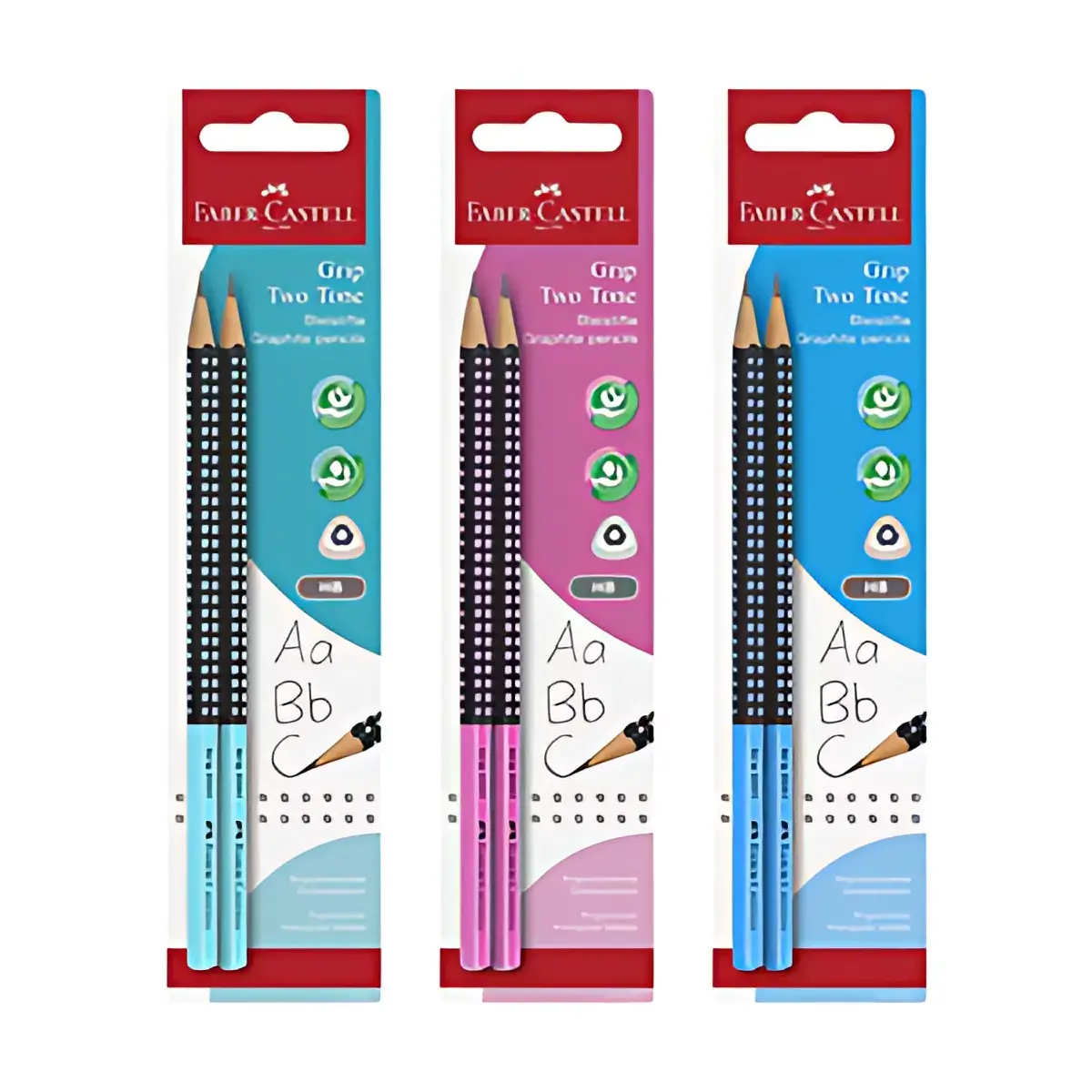 Crayon de papier GRIP 2001 TWO TONE - blister - Faber-Castell 
