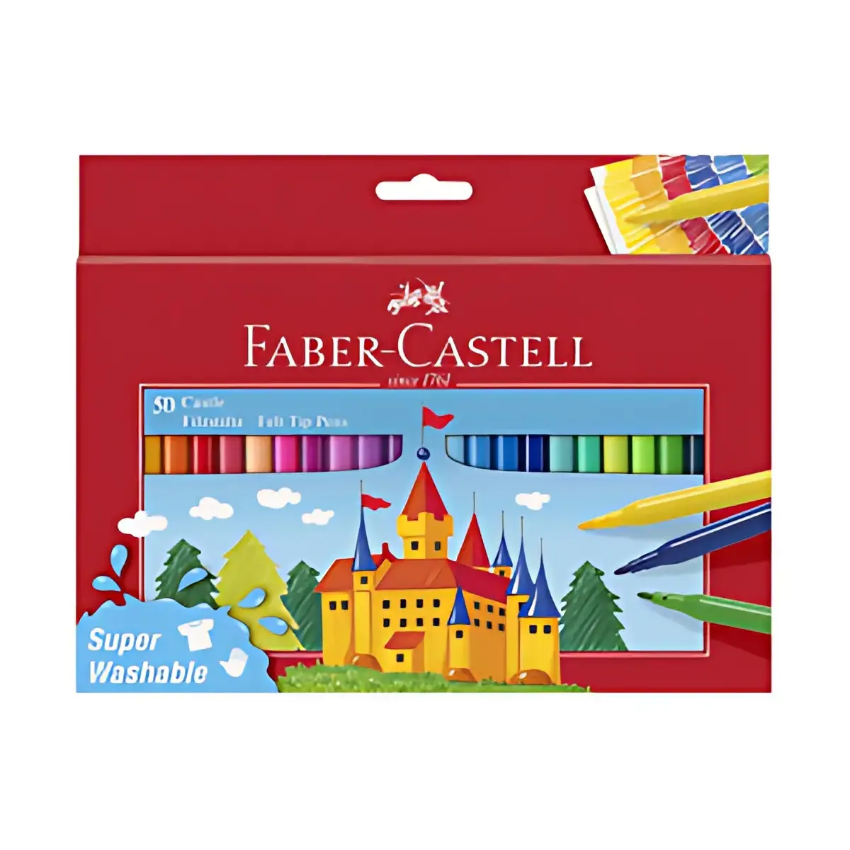 FABER-CASTELL Feutre CASTLE, étui carton de 50 pièces