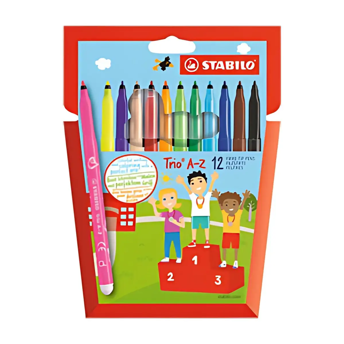STABILO Feutre Trio A-Z, étui en carton de 24