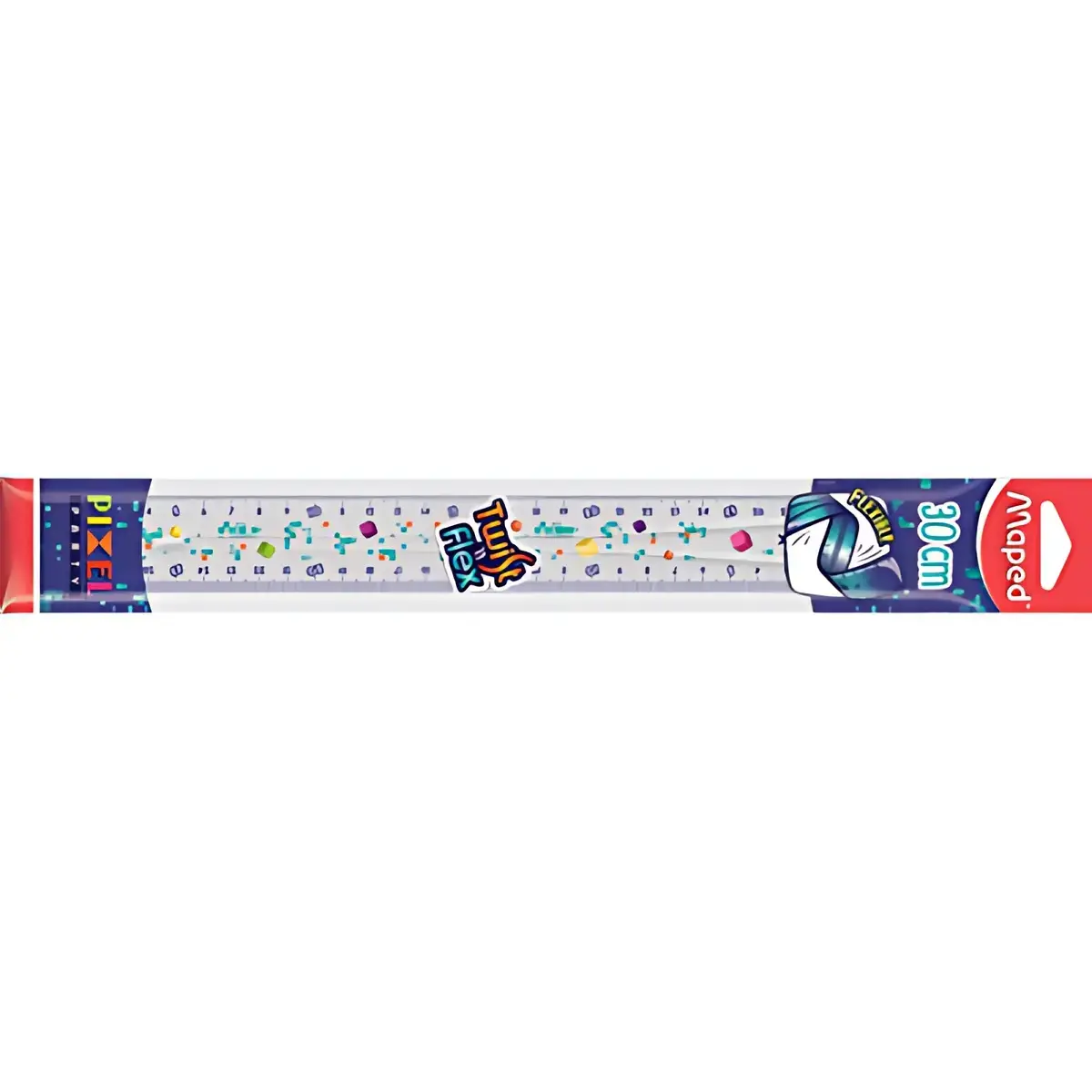 MAPED Règle plate Twist'n Flex PIXEL PARTY, 300 mm