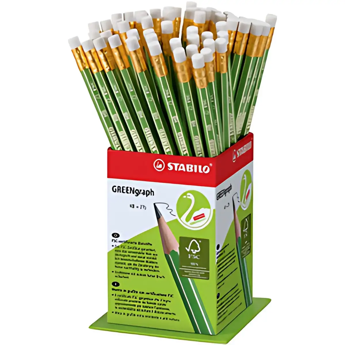 STABILO Crayon GREENgraph, dureté: HB, présentoir de 60