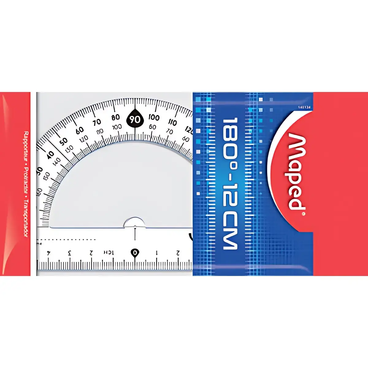 MAPED Rapporteur 180 degrés, 120 mm, en plastique