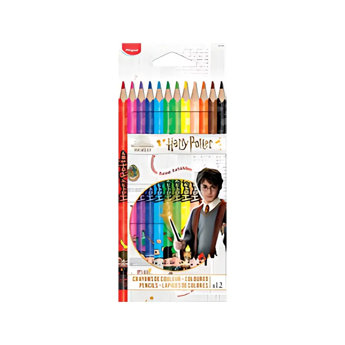MAPED Crayon de couleur triangulaire HARRY POTTER,étui de 12