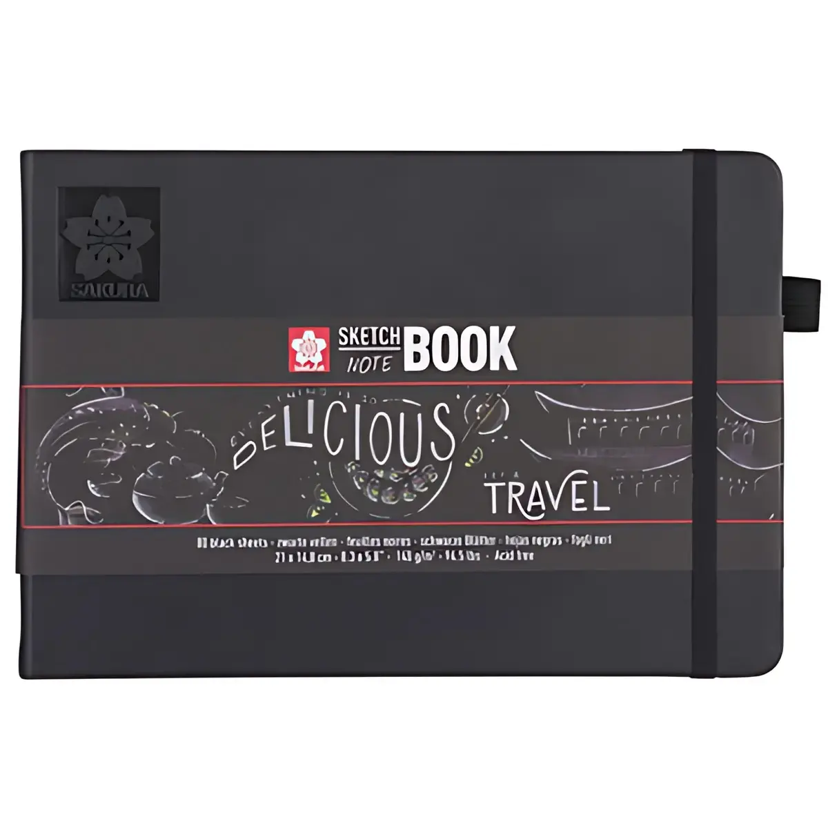 SAKURA Carnet de croquis, 130 x 210 mm, noir 