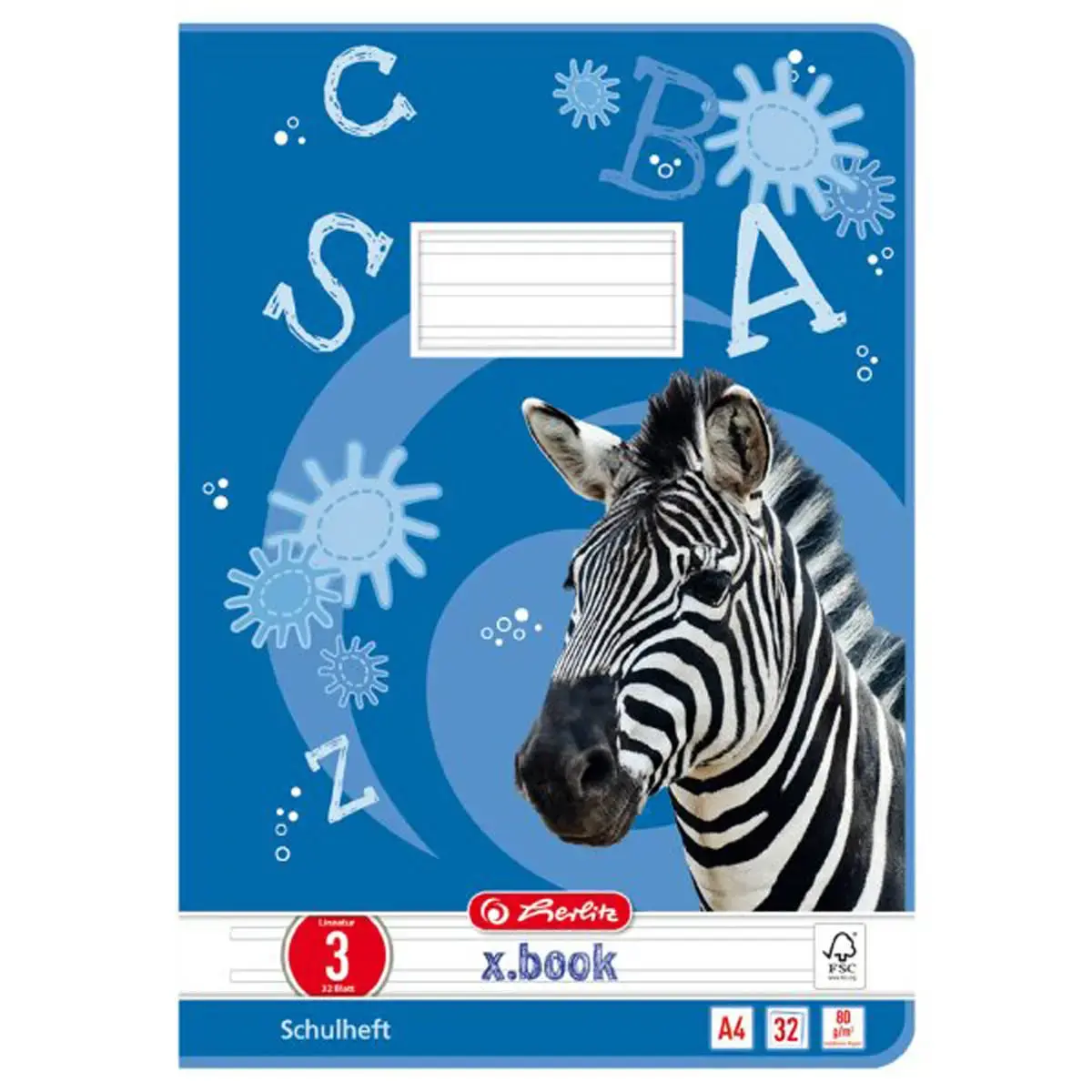 HERLITZ Cahier x.book, A4, lin&eacute;ature 2 / lign&eacute; 