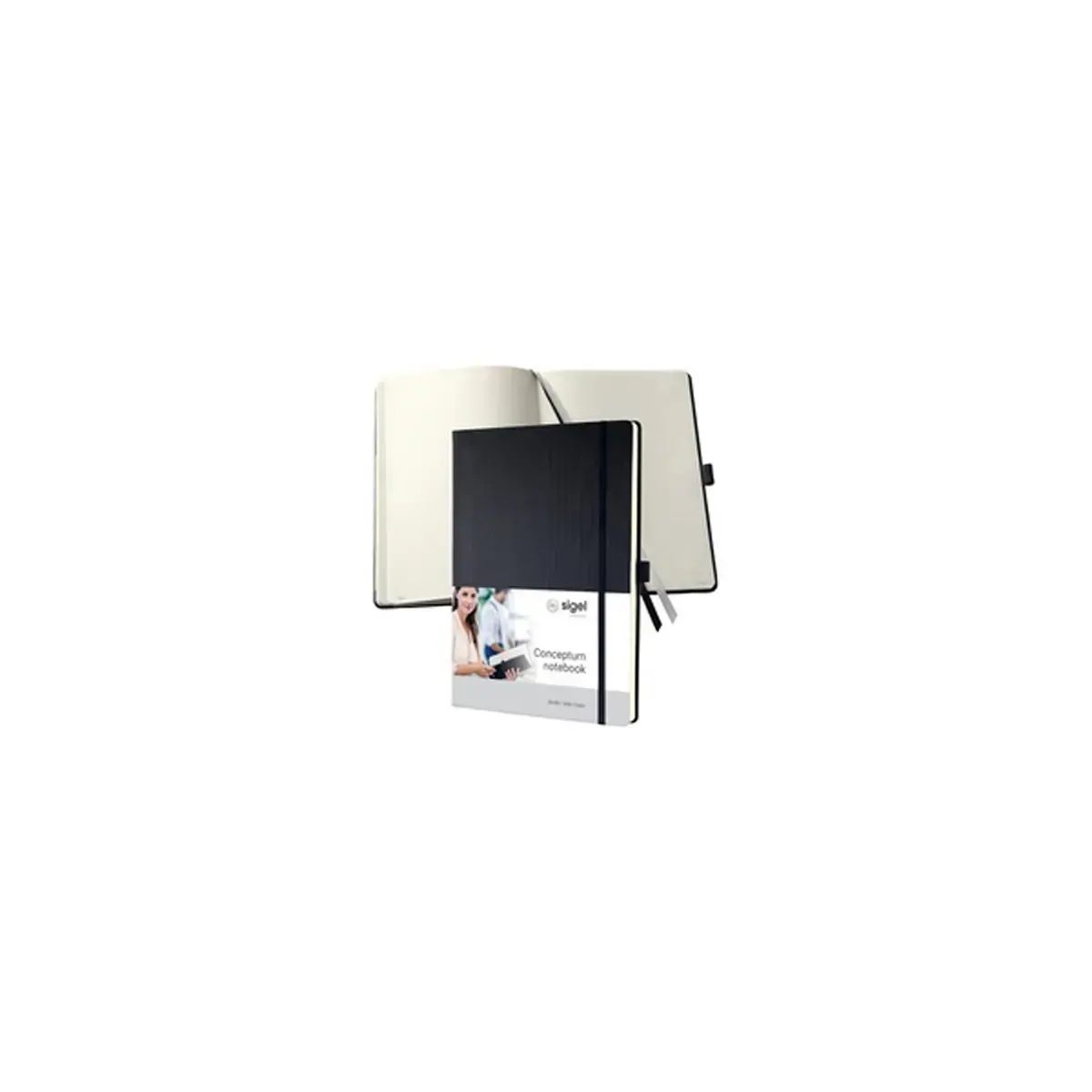 sigel Carnet de notes Conceptum, A4, uni, noir