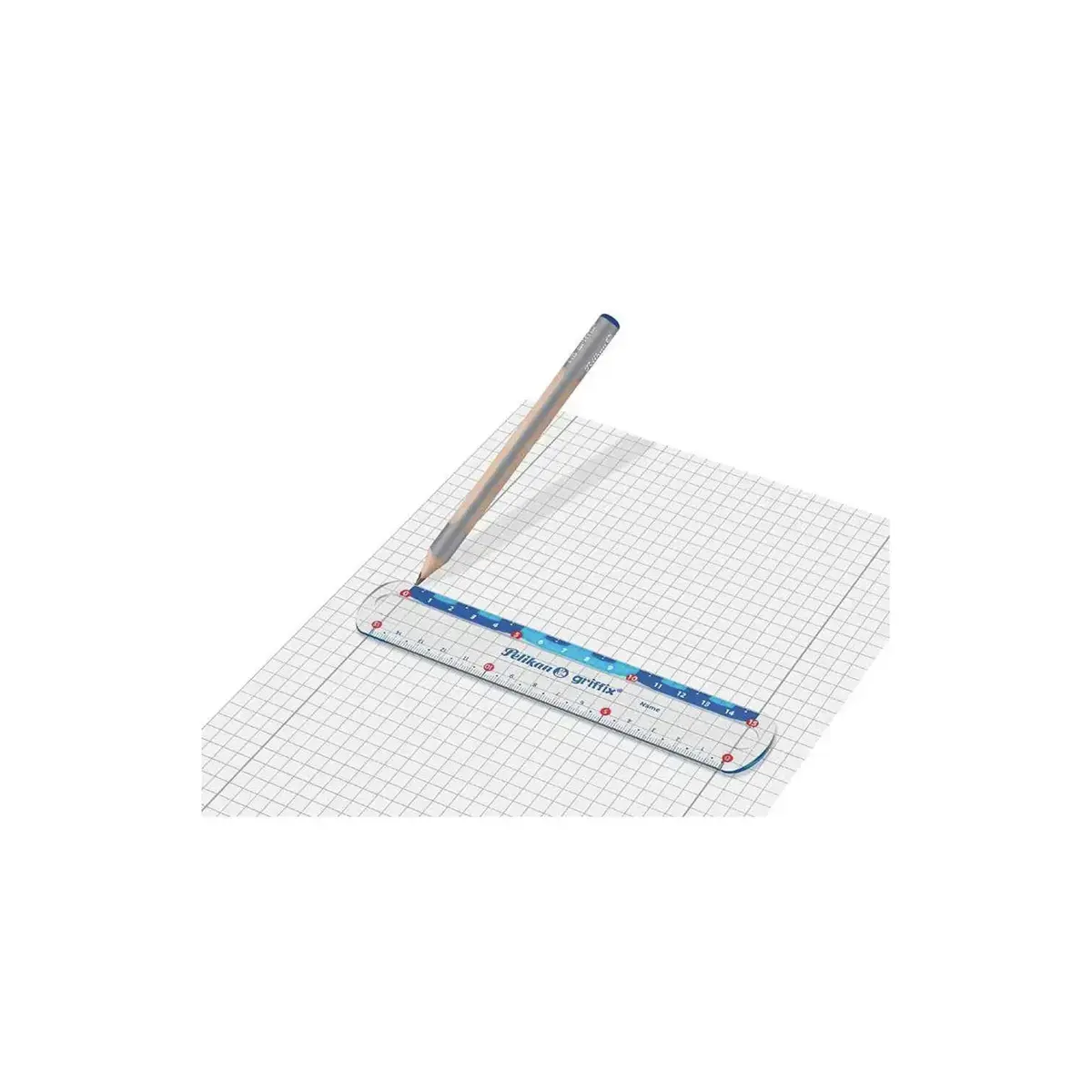 Règle griffix - 150 mm - Transparent / bleu - Pelikan