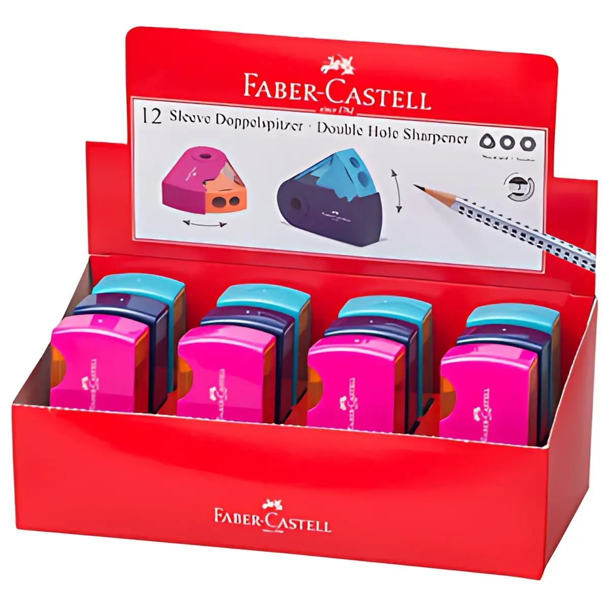 FABER-CASTELL Taille-crayon double SLEEVE, assorti 
