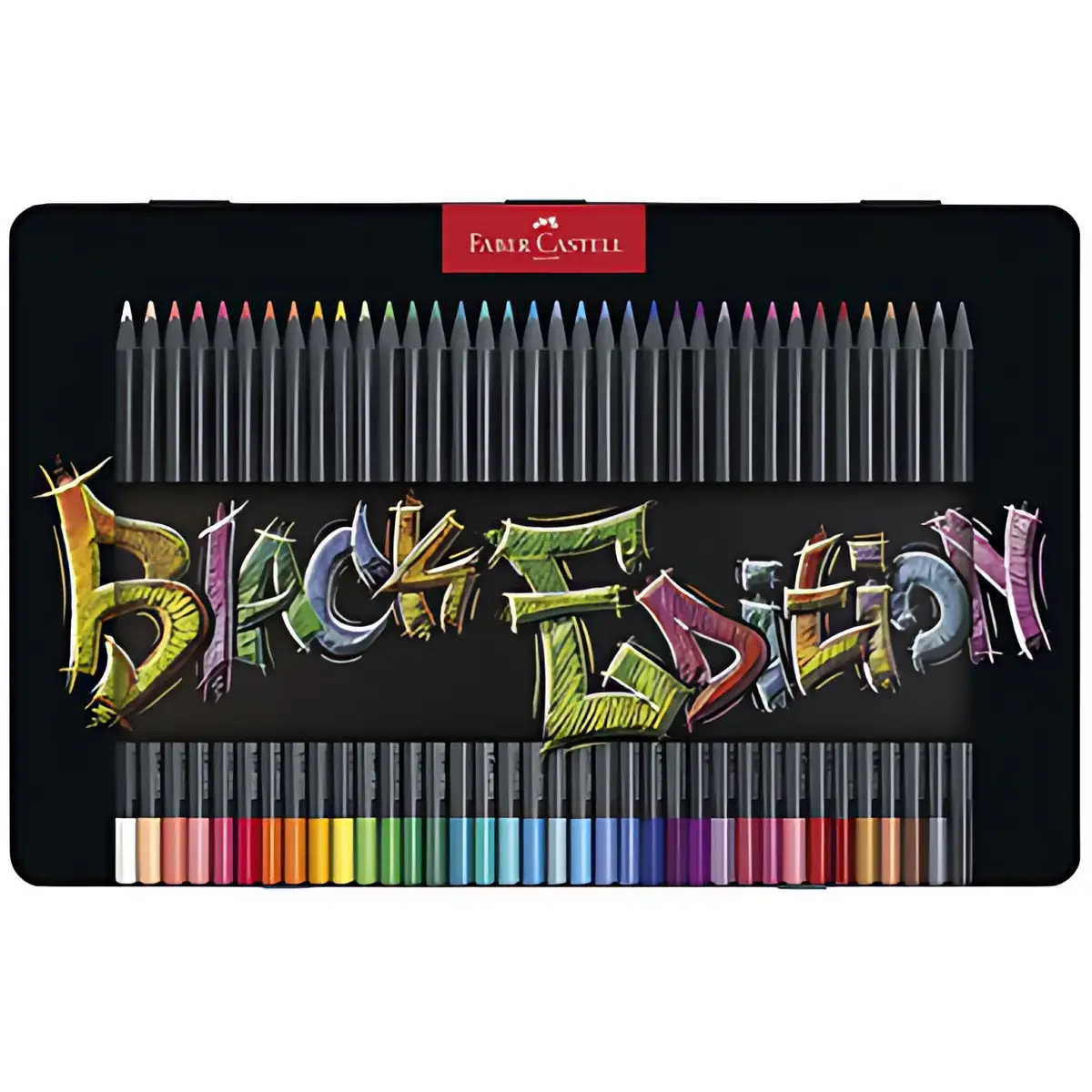 FABER-CASTELL Crayon de couleur Black Edition, étui de 100