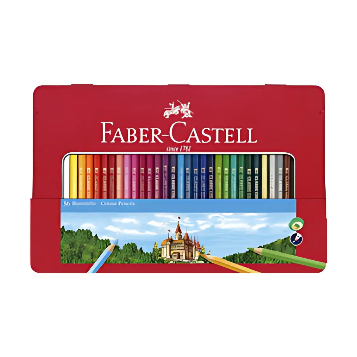 FABER-CASTELL Crayons de couleurs hexagonaux CASTLE, étui en