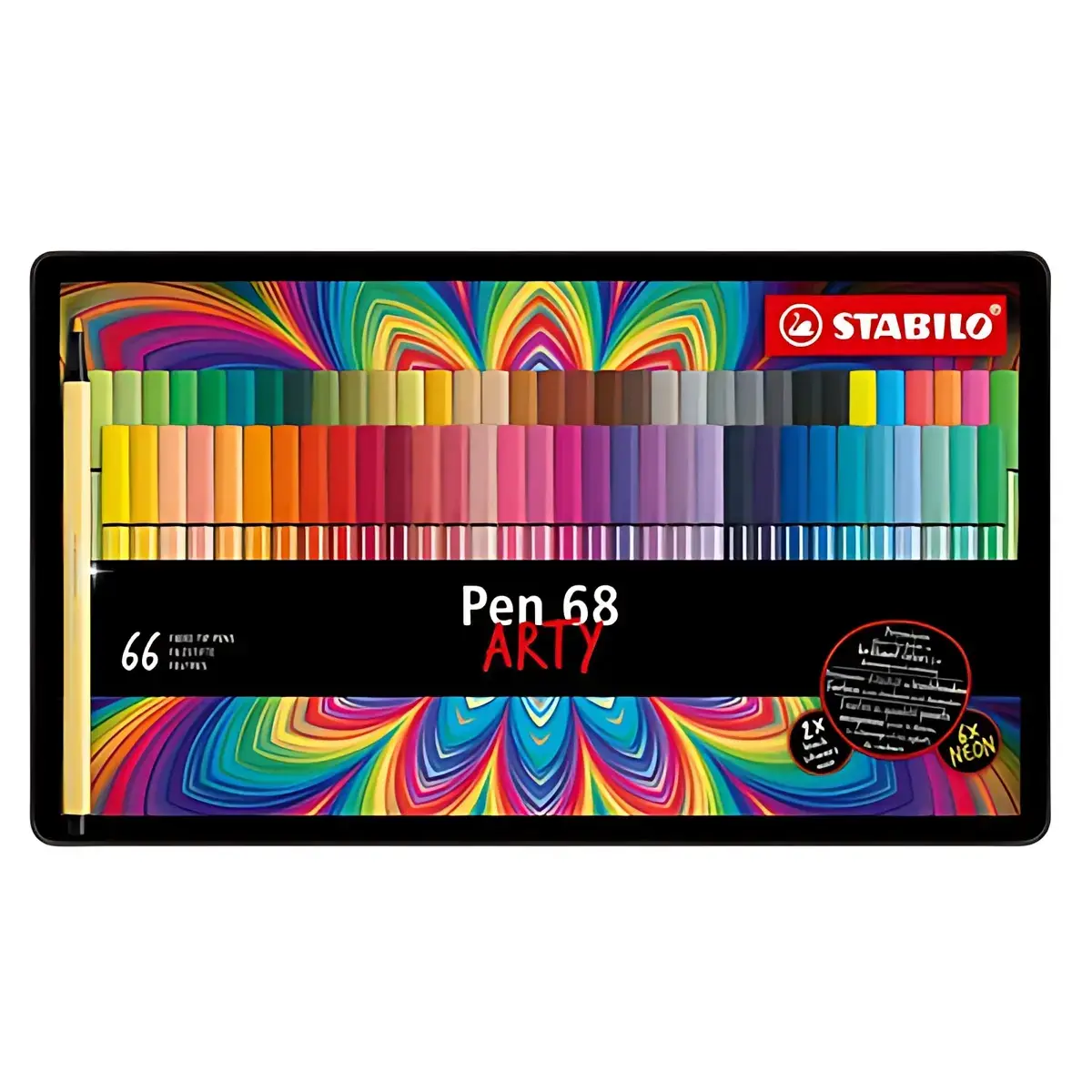 STABILO Feutre de coloriage Pen 68 ARTY, étui de 66