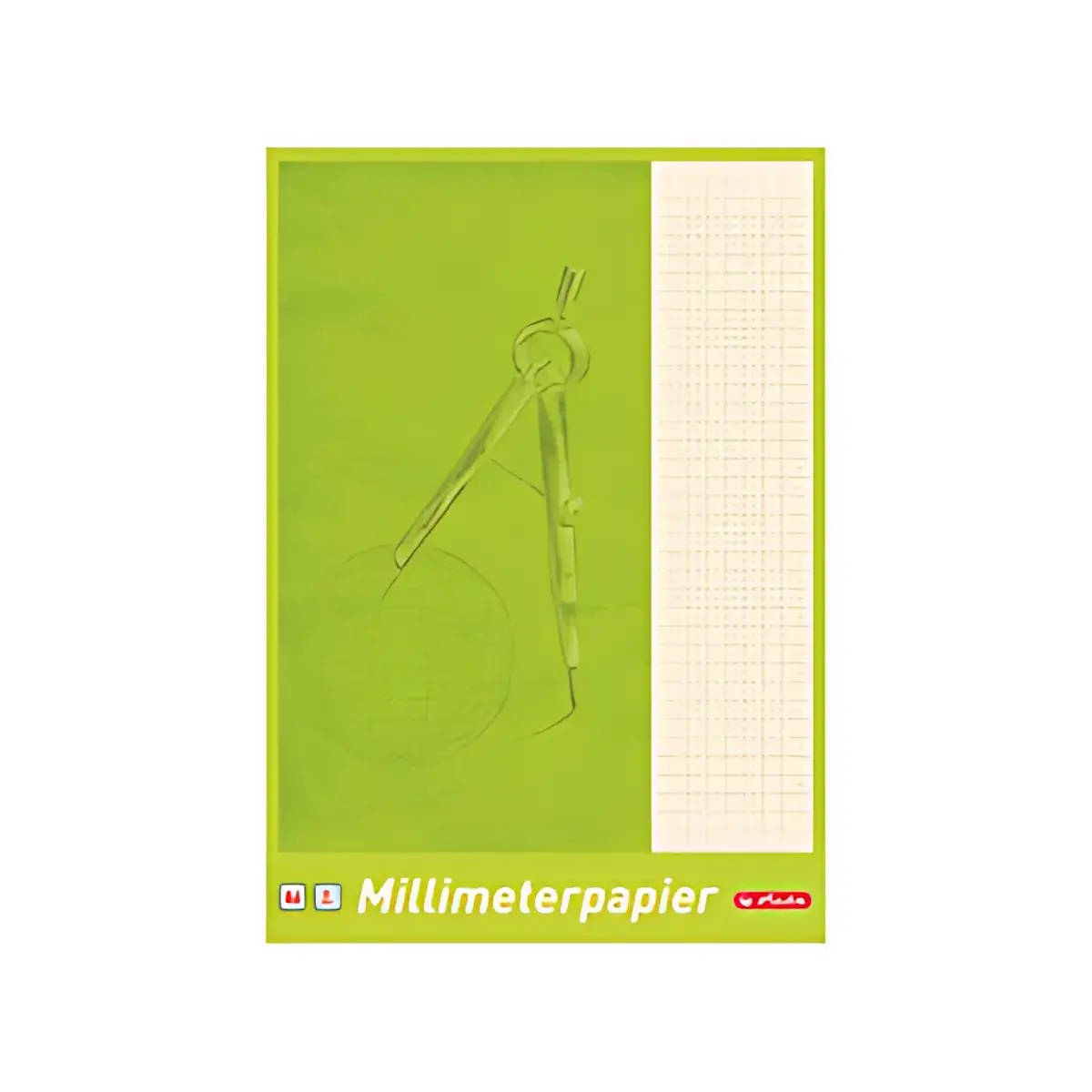 HERLITZ Bloc de papier millim&eacute;tr&eacute; A4, 80 g/m2, 25 feuilles 